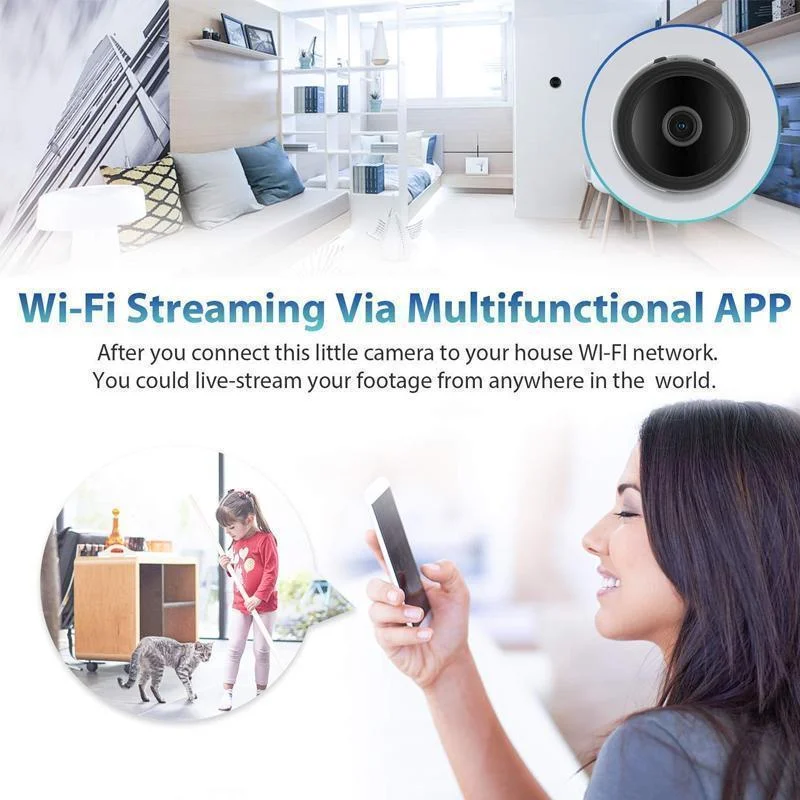 Magnetyczna minikamera WiFi 1080p 4