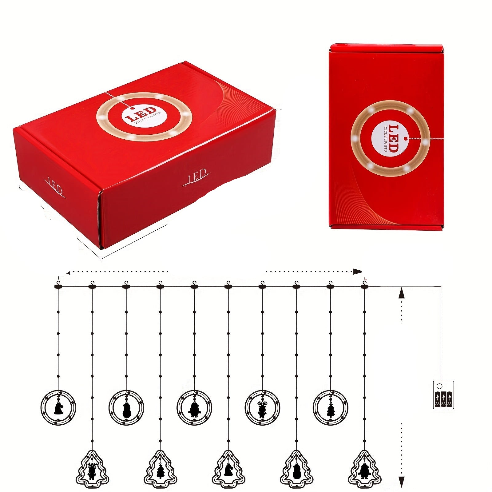 MerryCircle – Pierścień życzeń z lampką LED i efektem obracającego się koloru 0