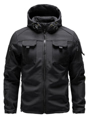 Męska kurtka typu softshell z wieloma kieszeniami | Z kapturem 1