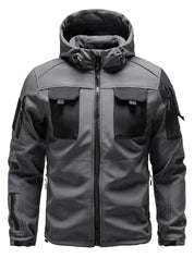 Męska kurtka typu softshell z wieloma kieszeniami | Z kapturem 2