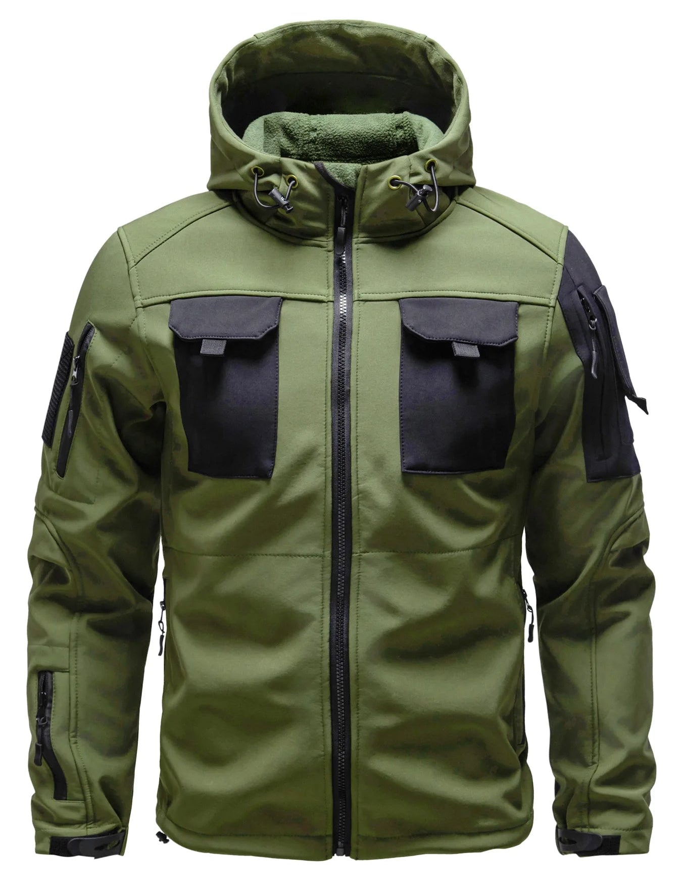 Męska kurtka typu softshell z wieloma kieszeniami | Z kapturem 4