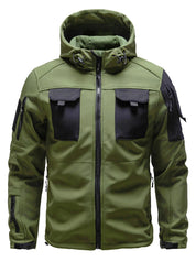 Męska kurtka typu softshell z wieloma kieszeniami | Z kapturem 4