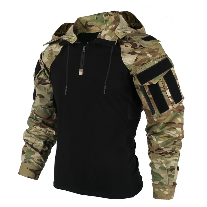 Męska taktyczna kurtka typu softshell | Z kapturem 0