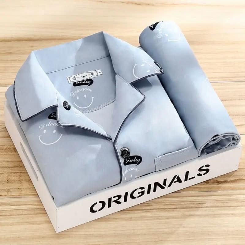 Męski komplet piżamowy zapinany na guziki – miękka i oddychająca bielizna nocna 2