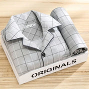 Męski komplet piżamowy zapinany na guziki – miękka i oddychająca bielizna nocna 5