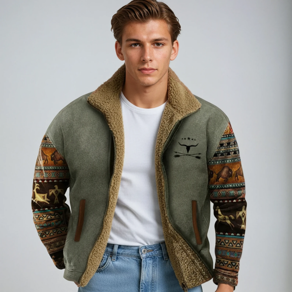 Męski płaszcz zimowy | Ciepły i wytrzymały | Design w stylu vintage | Styl outdoorowy 1