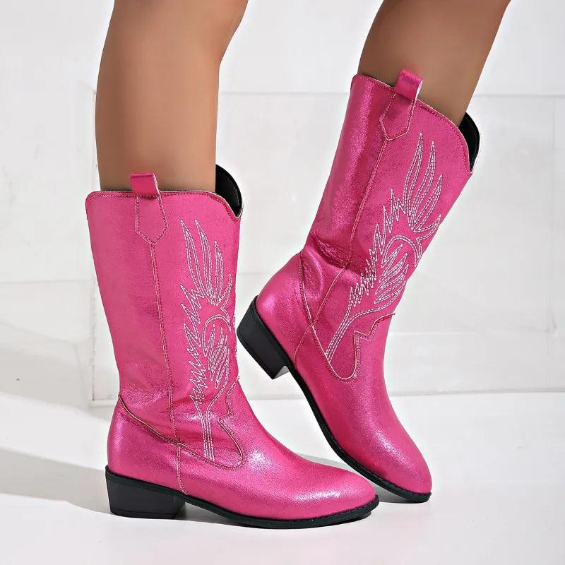 Miękkie kowbojskie buty w stylu western dla kobiet | Wygodne 12