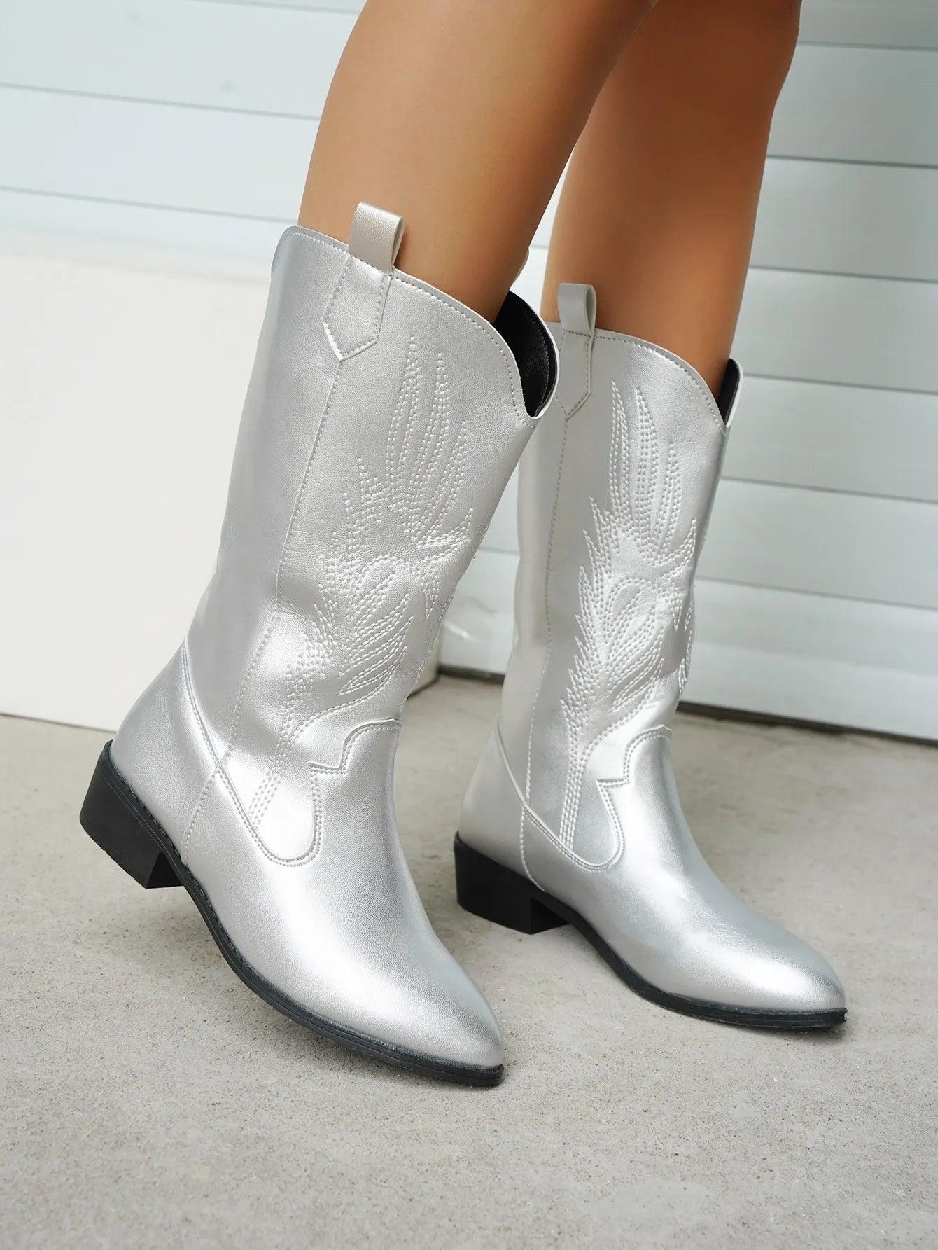 Miękkie kowbojskie buty w stylu western dla kobiet | Wygodne 4