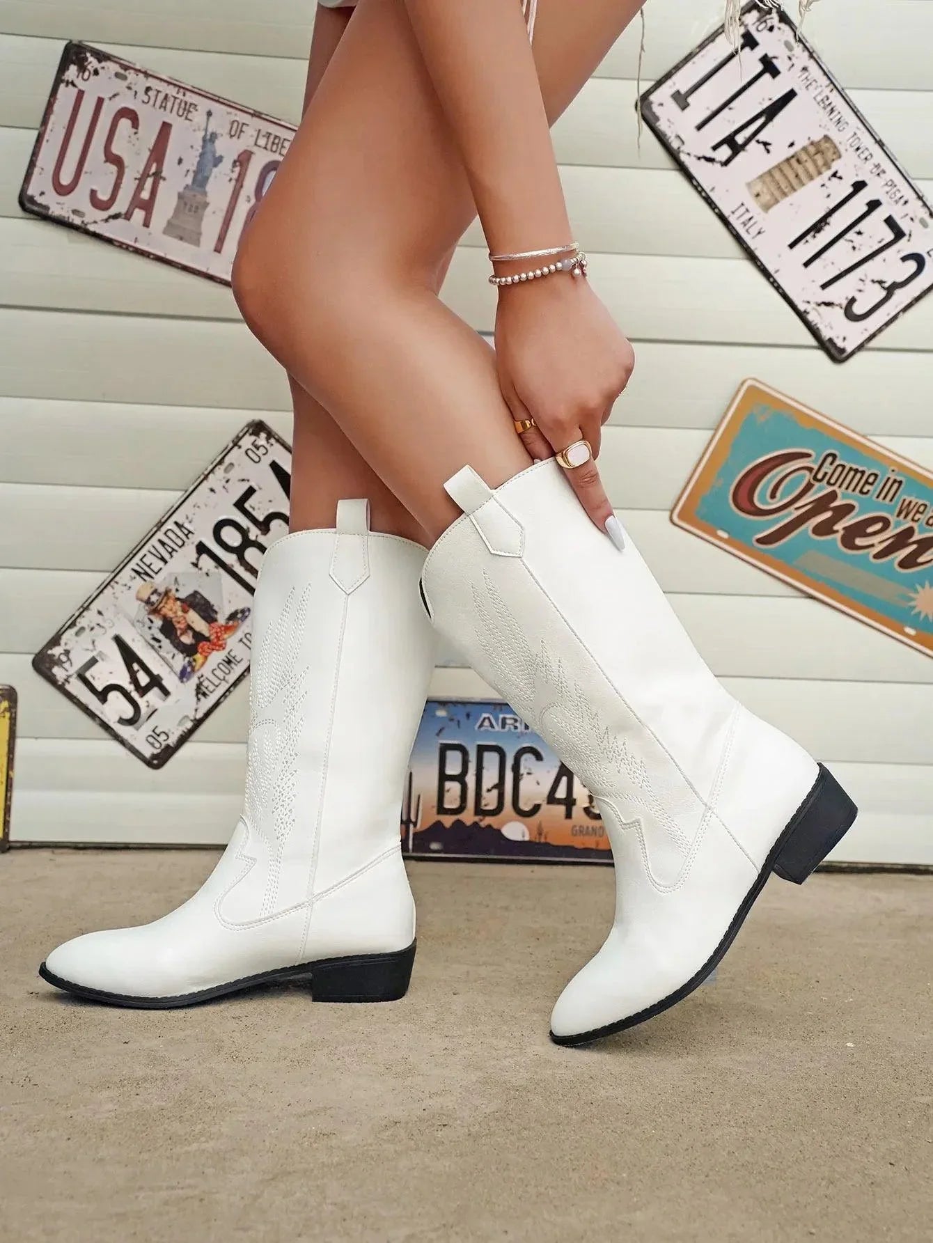 Miękkie kowbojskie buty w stylu western dla kobiet | Wygodne 8