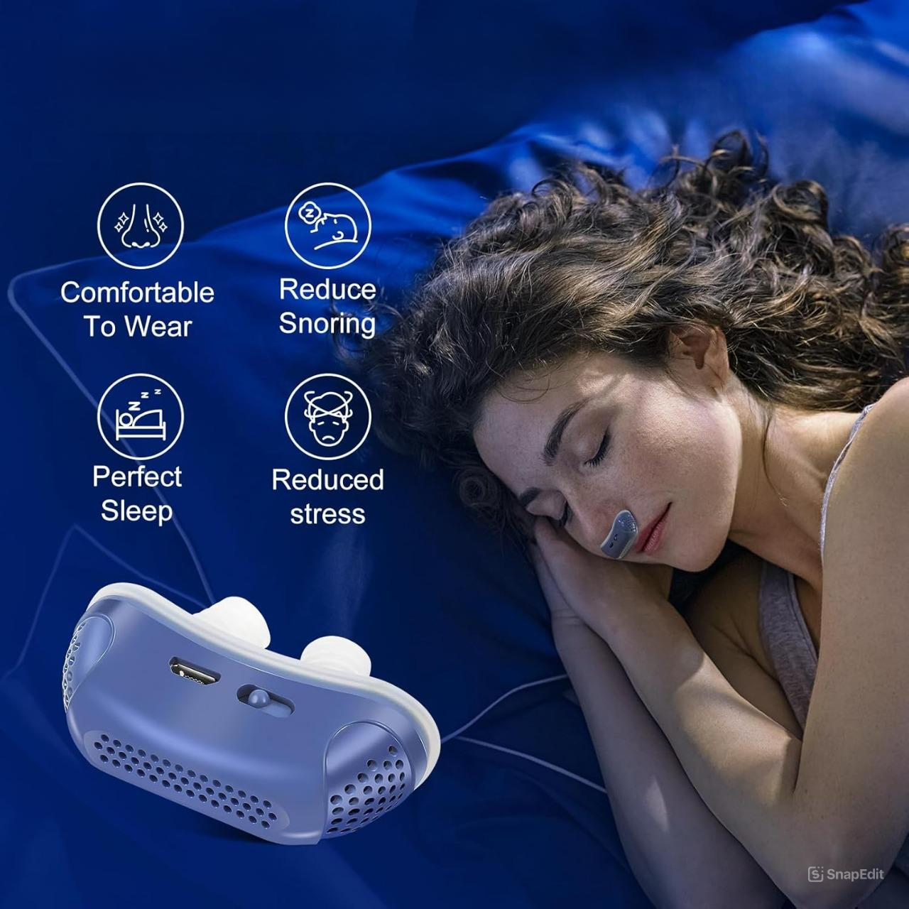 Mikro aparat CPAP do leczenia bezdechu sennego w podróży i zapobiegający chrapaniu – alternatywa dla CPAP 6