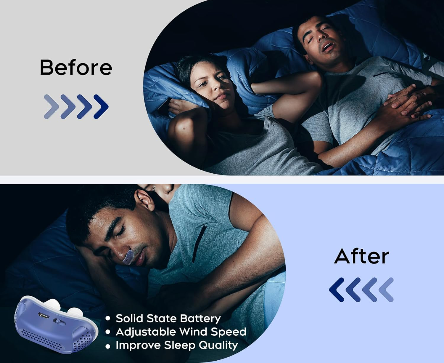 Mikro aparat CPAP do leczenia bezdechu sennego w podróży i zapobiegający chrapaniu – alternatywa dla CPAP 7