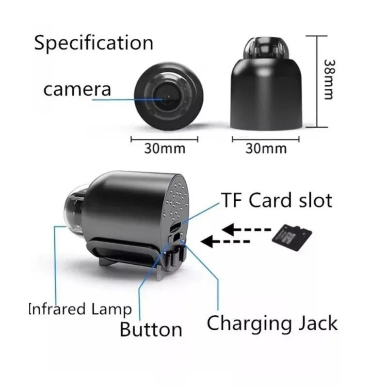 Miniaturowa bezprzewodowa kamera WiFi 5G 1080p HD 4