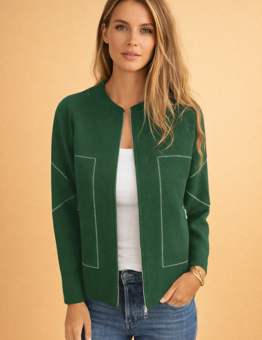 Hannah | Nowoczesna Bluzka z Zamkiem