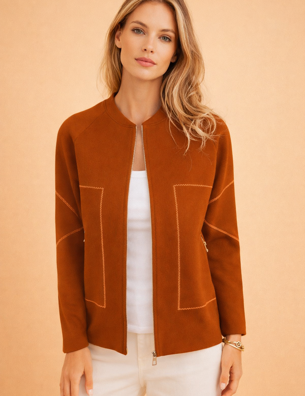 Hannah | Nowoczesna Bluzka z Zamkiem