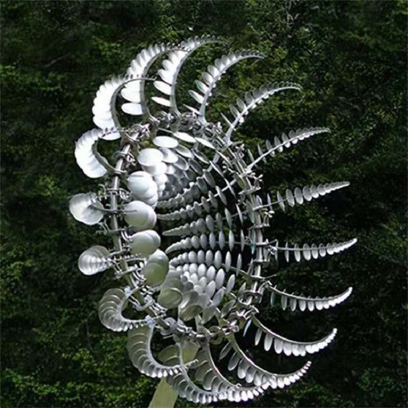 Nowy wiatrak metalowy z powłoką antykorozyjną Magic Metal Kinetic Metal Wind Spinner 0