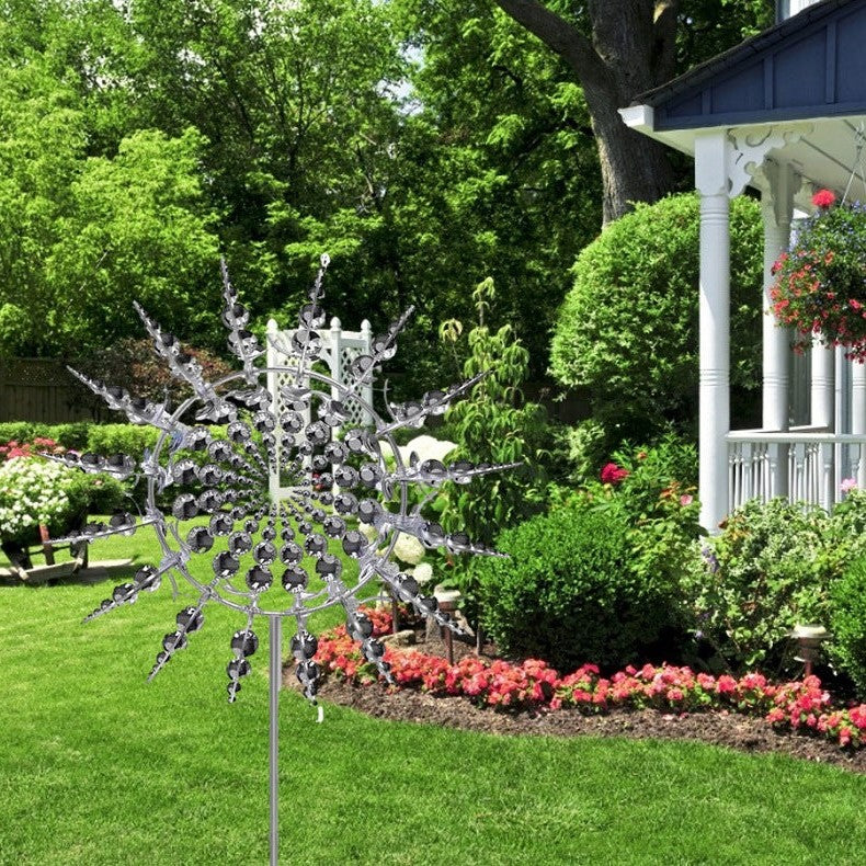 Nowy wiatrak metalowy z powłoką antykorozyjną Magic Metal Kinetic Metal Wind Spinner 1