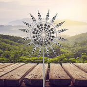 Nowy wiatrak metalowy z powłoką antykorozyjną Magic Metal Kinetic Metal Wind Spinner 2