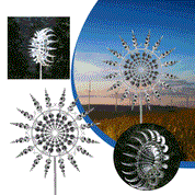 Nowy wiatrak metalowy z powłoką antykorozyjną Magic Metal Kinetic Metal Wind Spinner 3