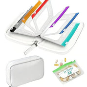 Pillenorganizer | Wasserdichte Beutel zum Beschriften | Wochenübersicht | PillPocket 12