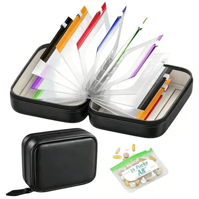 Pillenorganizer | Wasserdichte Beutel zum Beschriften | Wochenübersicht | PillPocket 9