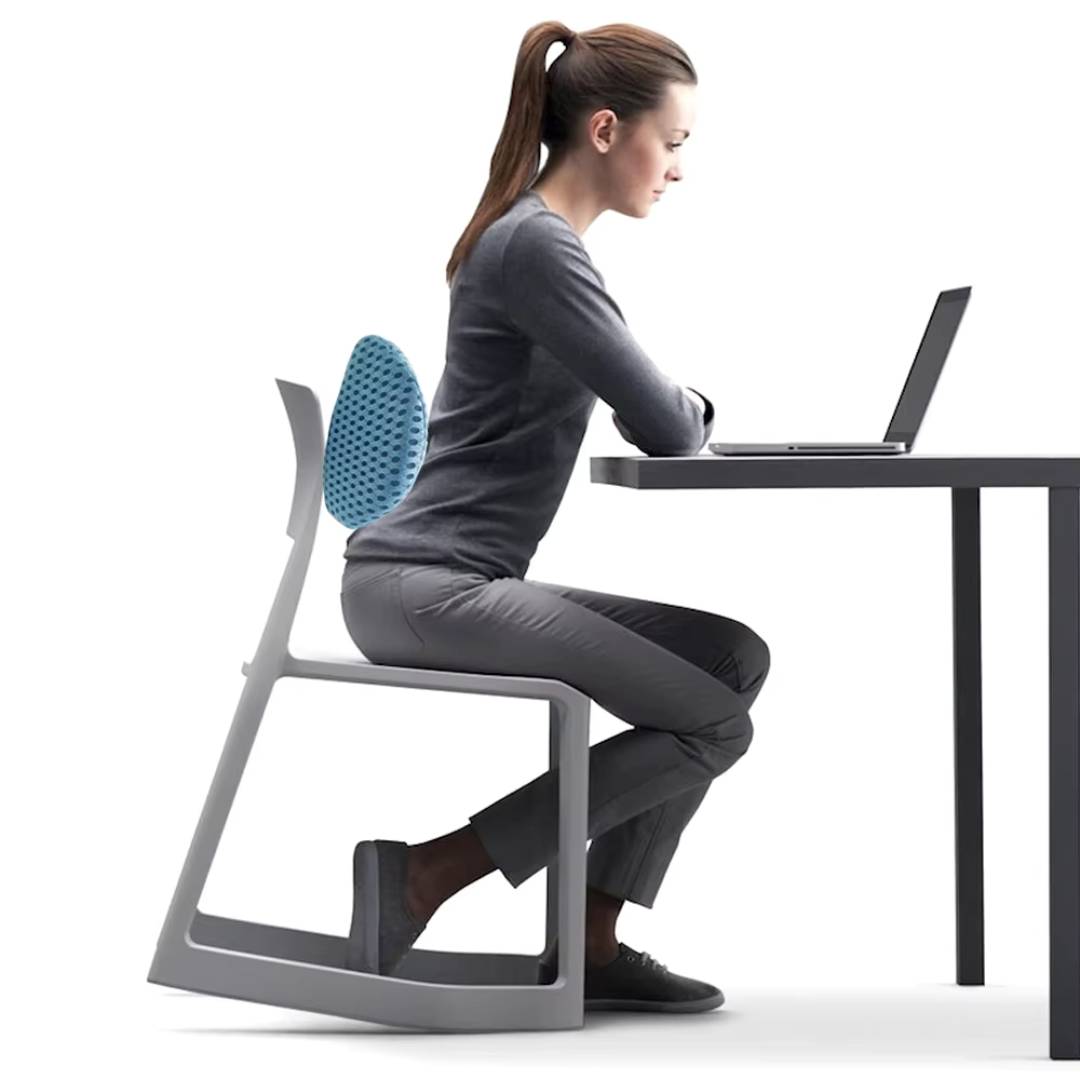 Podkładka lędźwiowa Comfortwave w kolorze polskim | Ulgę w dolnej części pleców - Ergonomiczna konstrukcja do użytku w biurze, podczas jazdy samochodem i w domu 5