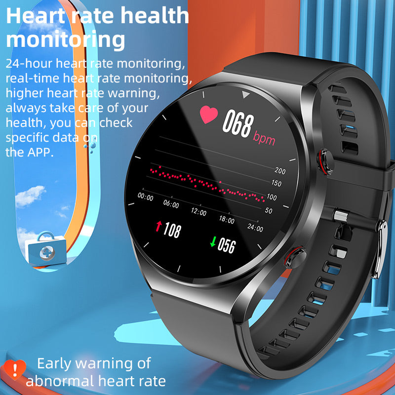 Pomiar poziomu cukru we krwi jednym kliknięciem | pomiar poziomu cukru we krwi, ciśnienia krwi, EKG | monitor tętna HRV, EKG, inteligentny zegarek 6