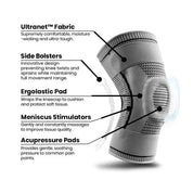 PowerPro Knee Support | Regulowany bandaż na kolano łagodzący ból i zapewniający stabilność 3