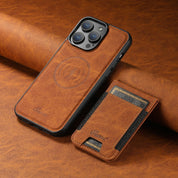 PremiumLeather – Skórzane etui na telefon z uchwytem na karty i kompatybilnością z MagSafe 0