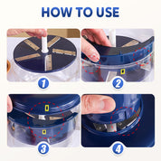 Przenośna Elektryczna Obieraczka do Owoców i Warzyw z Ostrzami ze Stali Nierdzewnej – Biała/Niebieska, Bezprzewodowa, Szybkie Obieranie 2