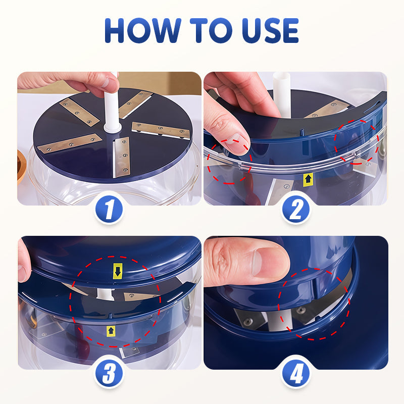 Przenośna Elektryczna Obieraczka do Owoców i Warzyw z Ostrzami ze Stali Nierdzewnej – Biała/Niebieska, Bezprzewodowa, Szybkie Obieranie 2