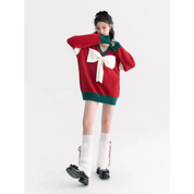 Przytulny sweter świąteczny dla kobiet, ciepła mieszanka akrylu 1