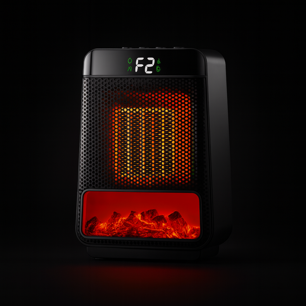 Regulowany Elektryczny Grzejnik Ceramiczny z Termostatem – Mobilny Ogrzewacz do Pomieszczeń 2