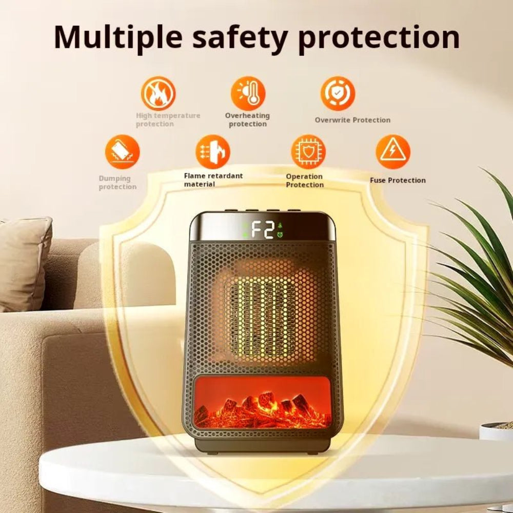 Regulowany Elektryczny Grzejnik Ceramiczny z Termostatem – Mobilny Ogrzewacz do Pomieszczeń 5