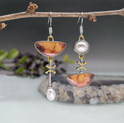 Retro Kolczyki w Pomarańczowym Kolorze – Stylowa Biżuteria na Każdą Okazję 0