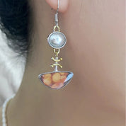 Retro Kolczyki w Pomarańczowym Kolorze – Stylowa Biżuteria na Każdą Okazję 1