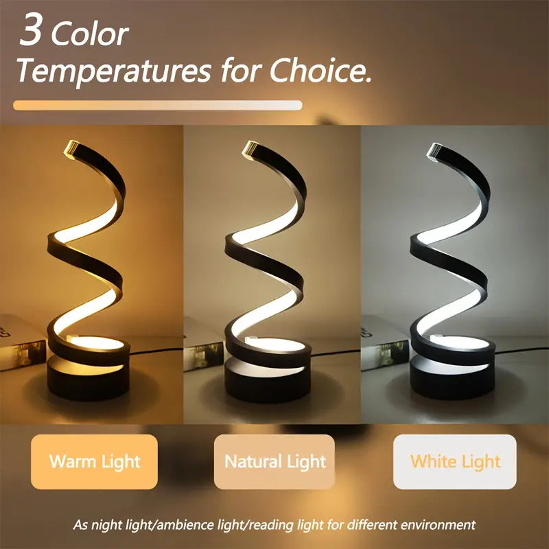 SPIRALUX – Nowoczesna spiralna lampa stołowa LED (ściemnialna) 2