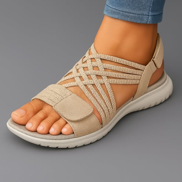 Sandały Damskie Ortopedyczne z Arch Support na Koturnie - Eleganckie i Wygodne 3