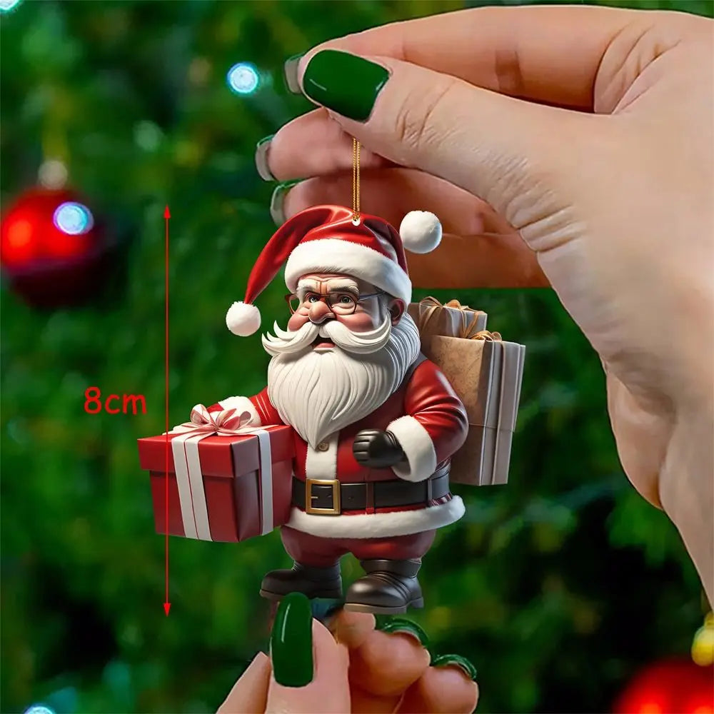 SantaHangs | Miniaturowe wiszące dekoracje Świętego Mikołaja 1