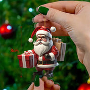 SantaHangs | Miniaturowe wiszące dekoracje Świętego Mikołaja 1