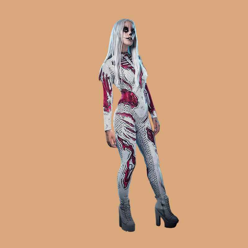 Scary Full Body Printed Halloween Costume 2