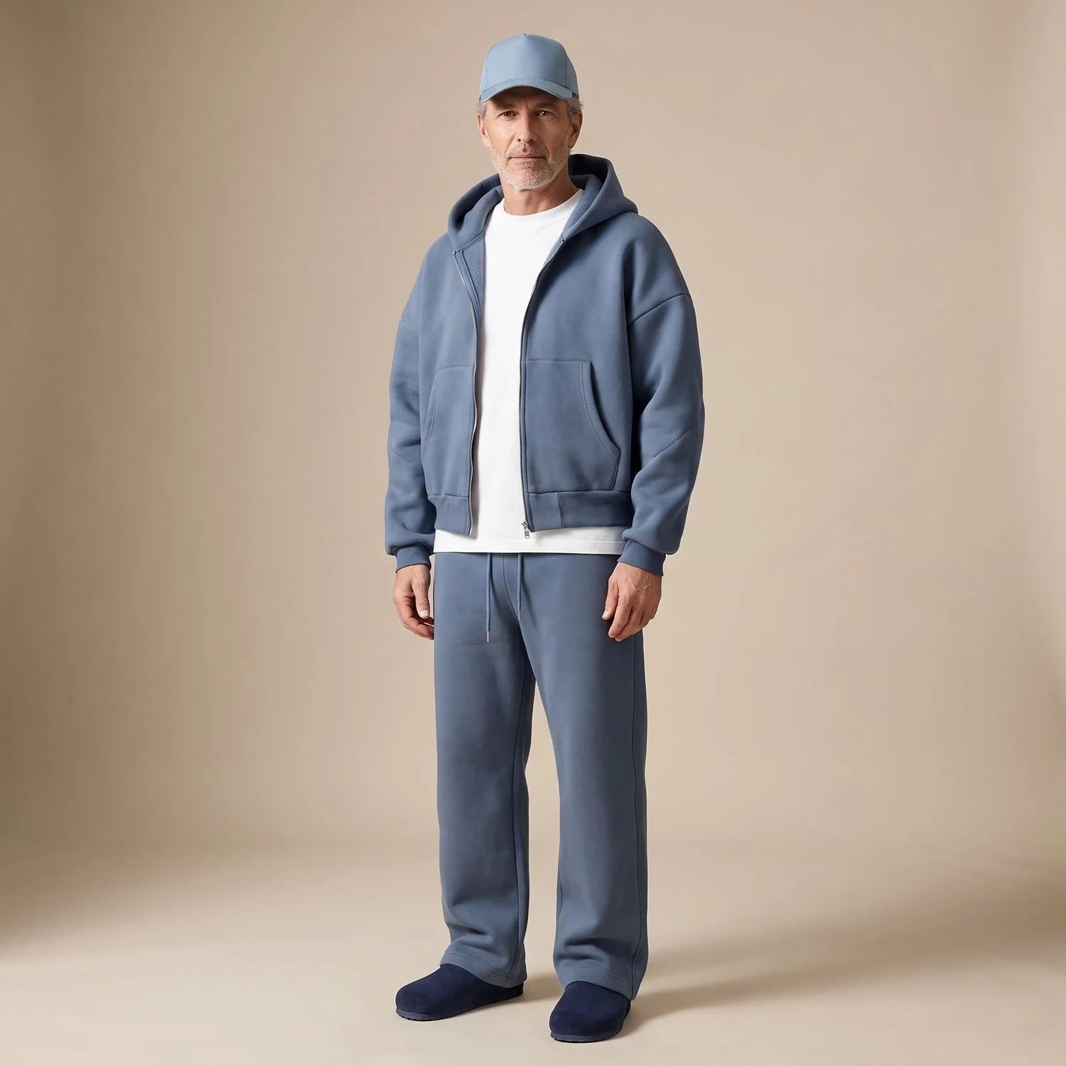 Simon | Herren Oversize Trainingsanzug Zweiteiliges Hoodie-Set 1