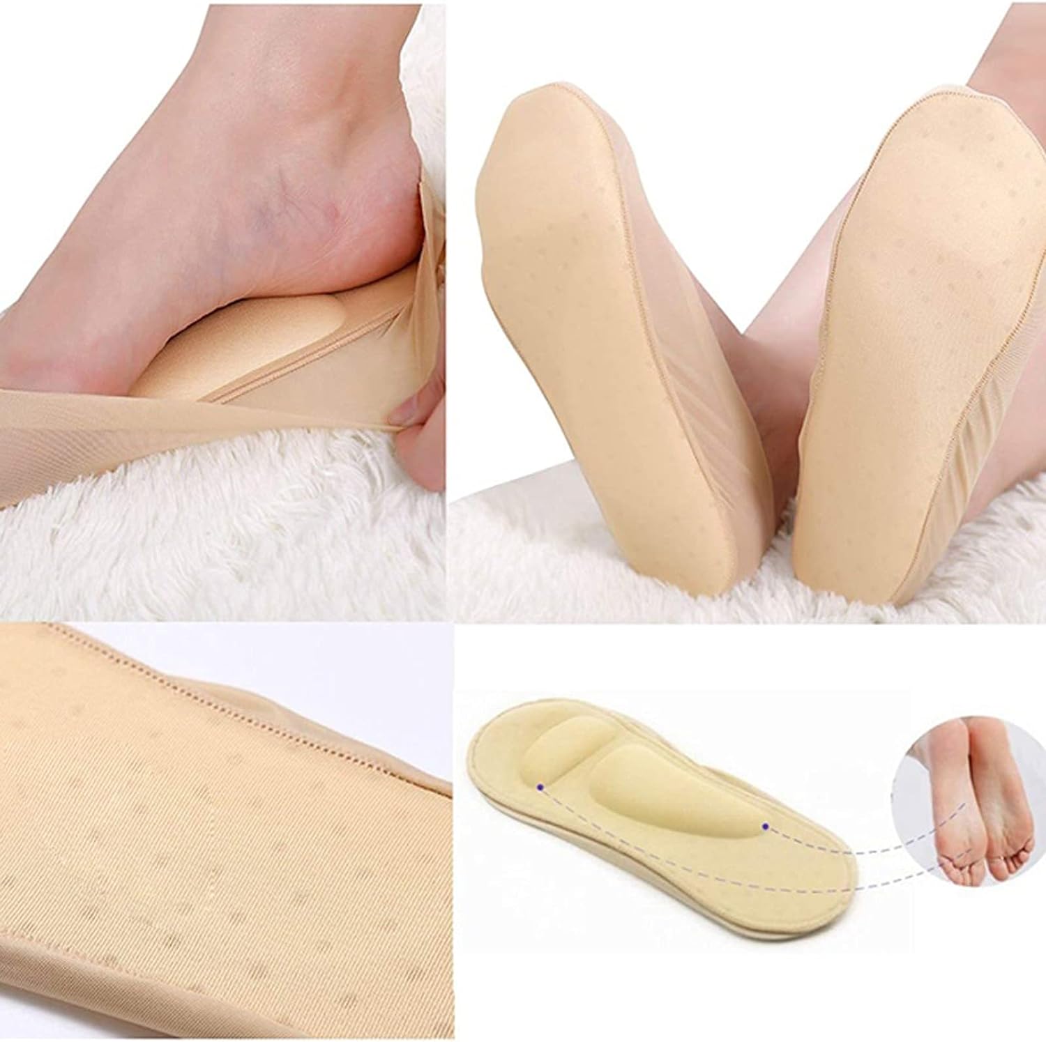 Skarpetki 3D Arch Support dla kobiet – oddychające, antypoślizgowe, stylowe wzornictwo 4