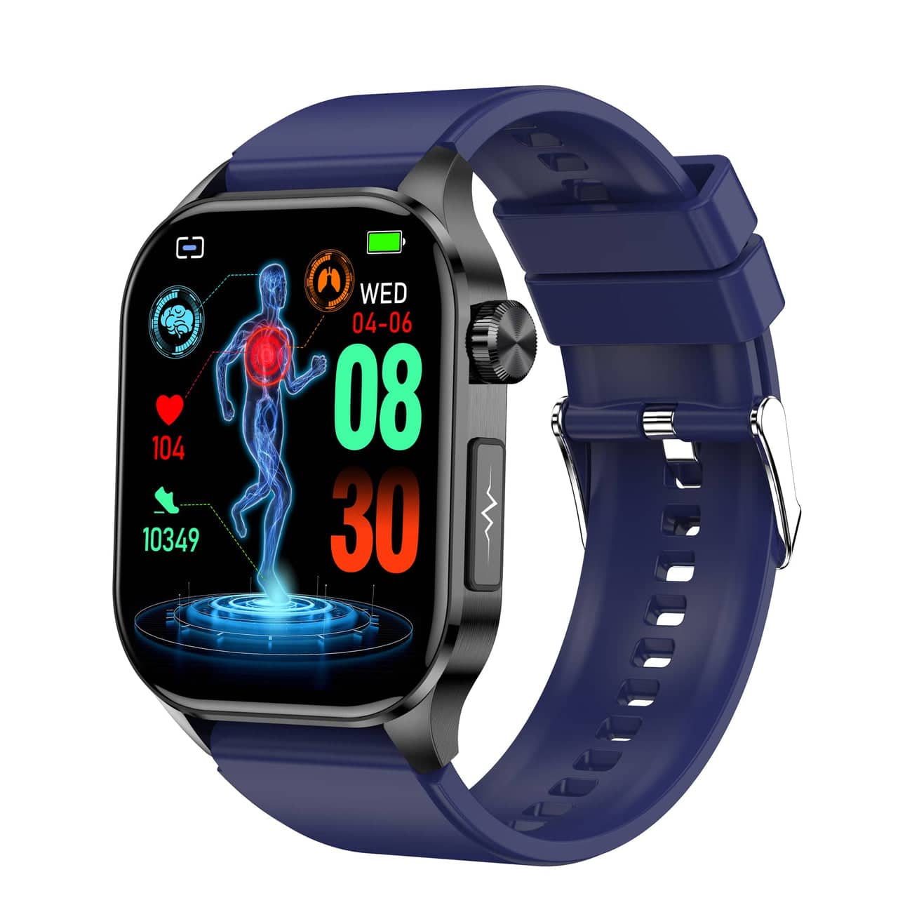 Smartwatch do monitorowania zdrowia i sprawności fizycznej – EKG, ciśnienie krwi, pomiar tętna – kompatybilny z systemami iOS i Android 0