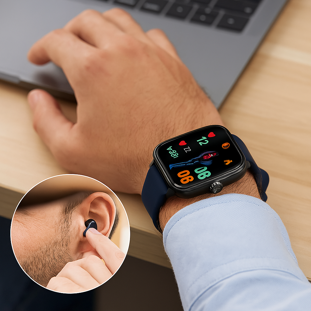 Smartwatch do monitorowania zdrowia i sprawności fizycznej – EKG, ciśnienie krwi, pomiar tętna – kompatybilny z systemami iOS i Android 2