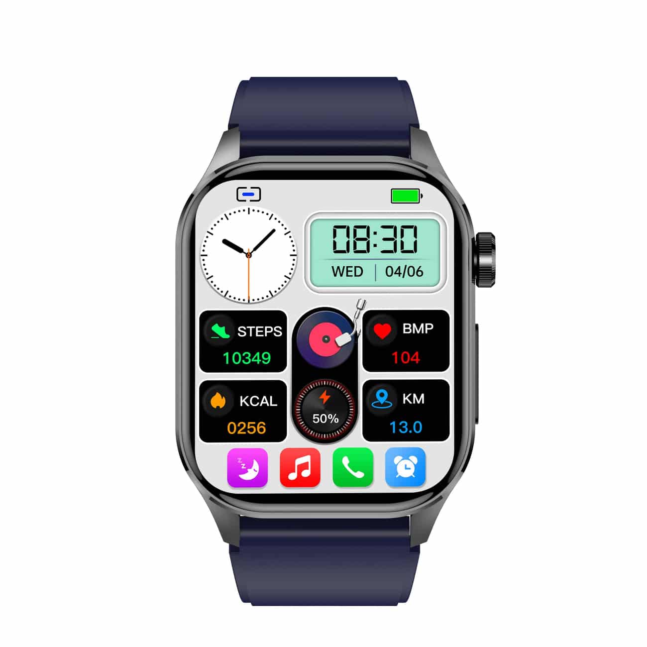Smartwatch do monitorowania zdrowia i sprawności fizycznej – EKG, ciśnienie krwi, pomiar tętna – kompatybilny z systemami iOS i Android 5