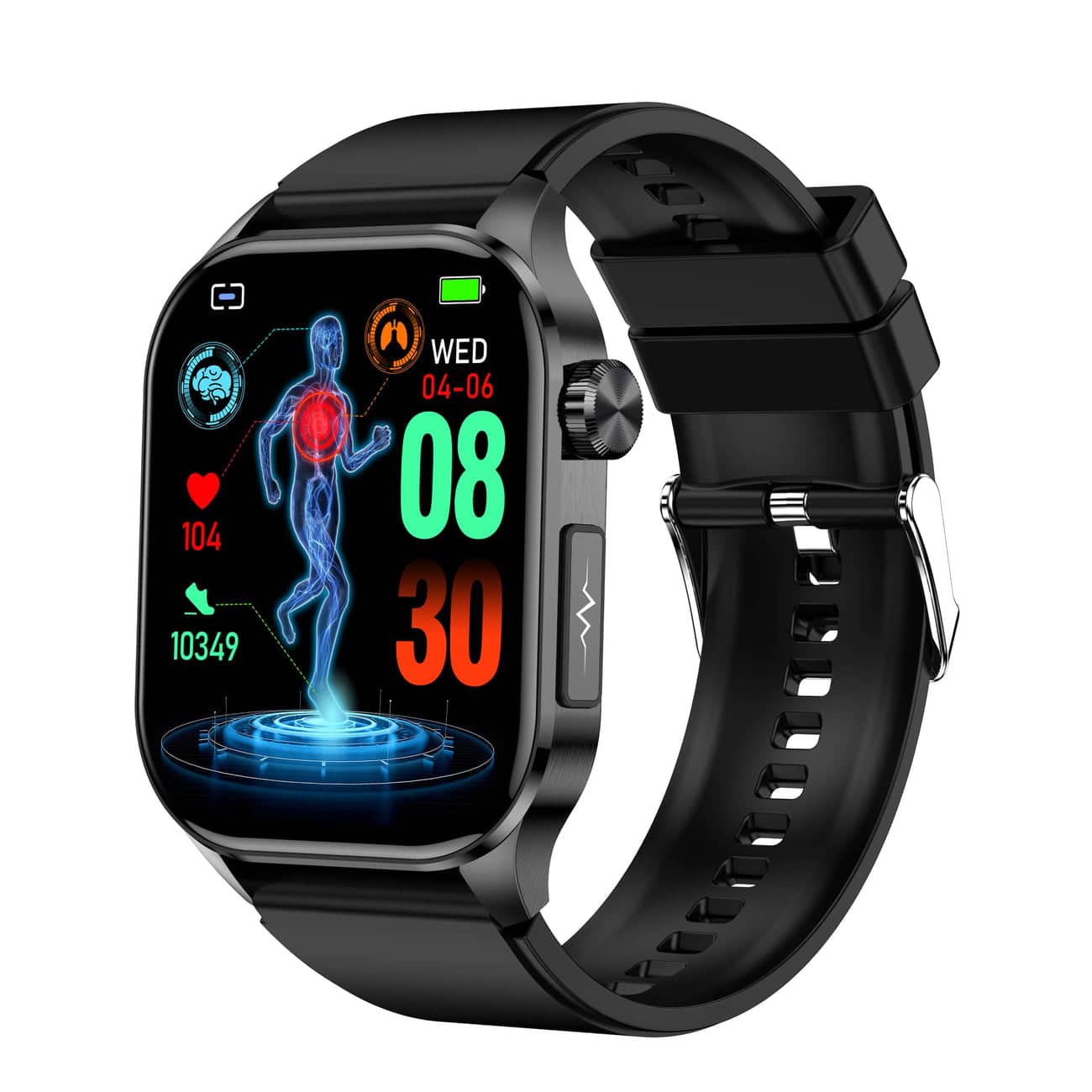 Smartwatch do monitorowania zdrowia i sprawności fizycznej – EKG, ciśnienie krwi, pomiar tętna – kompatybilny z systemami iOS i Android 7