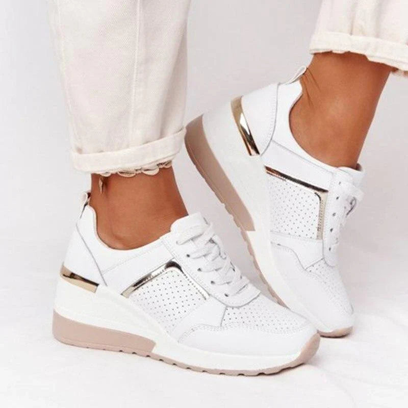 Sneakersy Damskie Ortopedyczne Na Koturnie - Wygodne i Stylowe Buty Codzienne 0