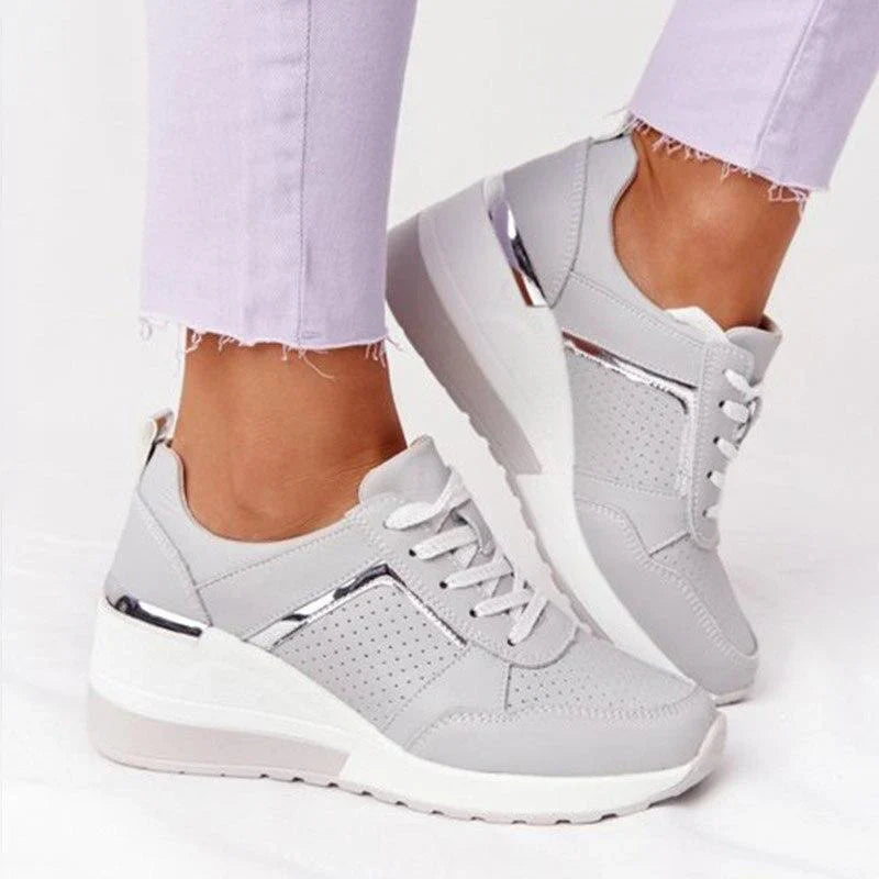Sneakersy Damskie Ortopedyczne Na Koturnie - Wygodne i Stylowe Buty Codzienne 1