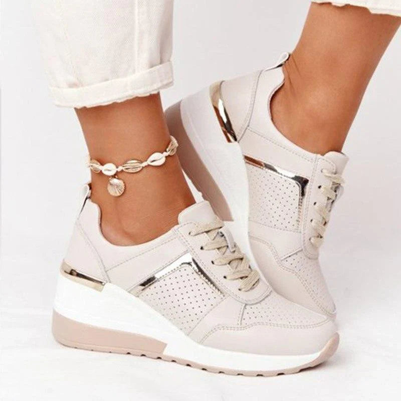Sneakersy Damskie Ortopedyczne Na Koturnie - Wygodne i Stylowe Buty Codzienne 2