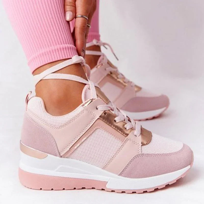Sneakersy Damskie Ortopedyczne Na Koturnie - Wygodne i Stylowe Buty Codzienne 3